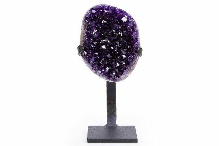 Amethyst Geode With Metal Stand - Uruguay #306863